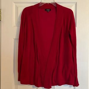 Express red cardigan